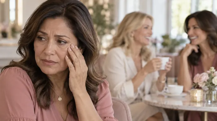 Mujer aplicando rutina facial con guía en tablet
